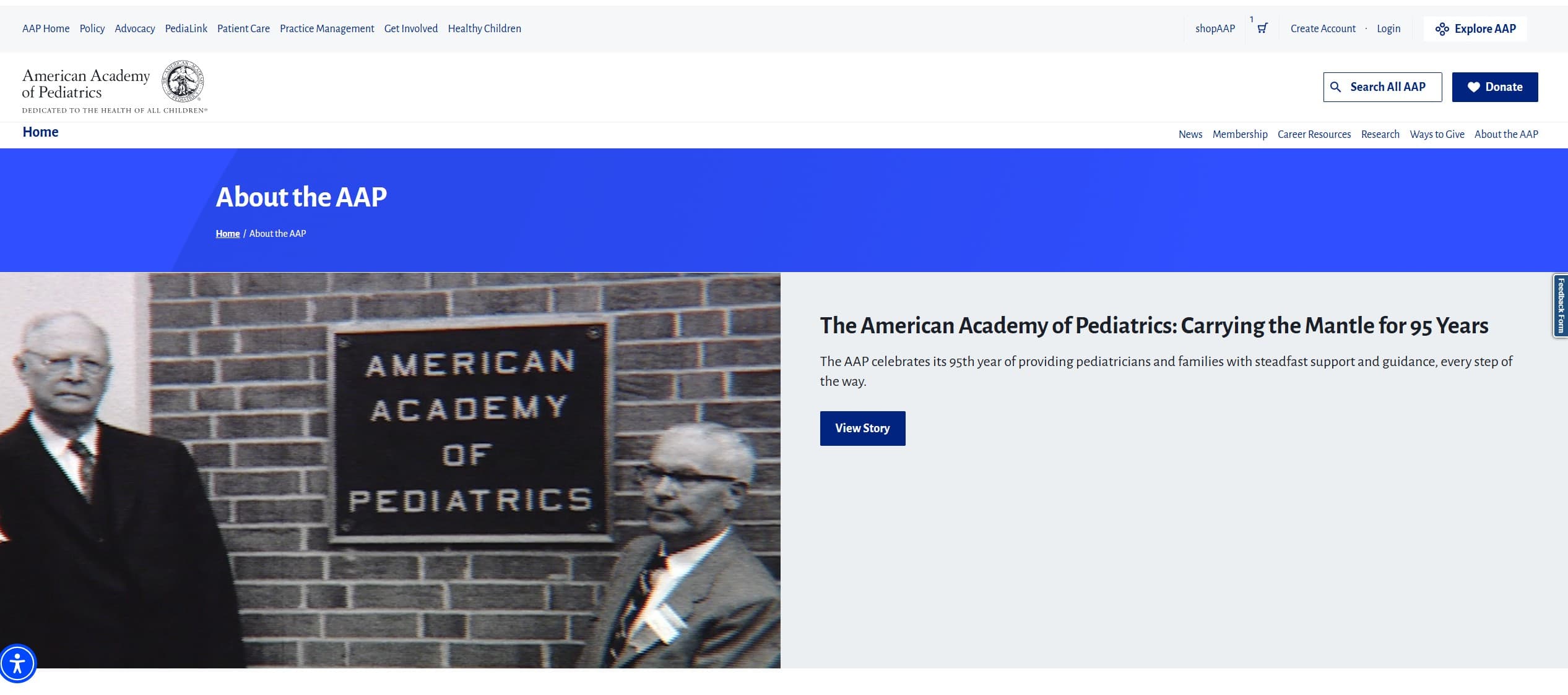 AAP about page after accessibility improvements
